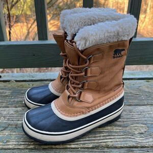 $180 Sorel Winter Carnival Boots Shoes Camel Brown Women’s Size 6 NL3483-224